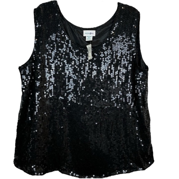 Vintage Parisian Silk Sequin Tank 3X NWT - Picture 1 of 4